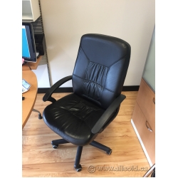 Black Leather Executive Adjustable Task Chair